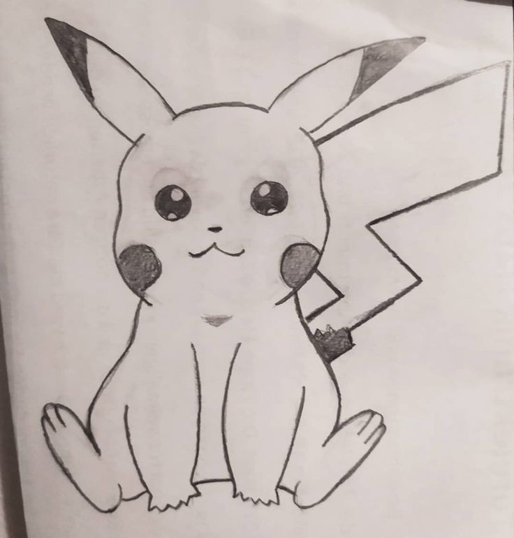 Pikachu drawing | Drawings, Pikachu drawing, Easy drawings