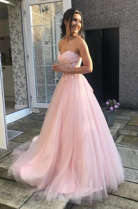 Rose Colored Prom Dress, Pink Gown Prom, Rose Gold Pink Prom Dress, Pink Prom Dresses Off The Shoulder, Pink Prom Dresses Strapless, Prom Dresses Pastel Pink, Debs Dresses Pink, Pink Prom Dresses Princess, Princess Prom Dresses Pink