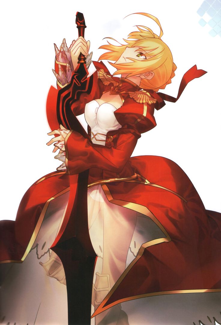 Red Saber Takeuchi Takashi, Fate Nero Claudius, Nero Fate, Nero Claudius Fate, Fate Stay Night Saber, Caesar Augustus, Fate Archer, Extra Dress, Nero Claudius