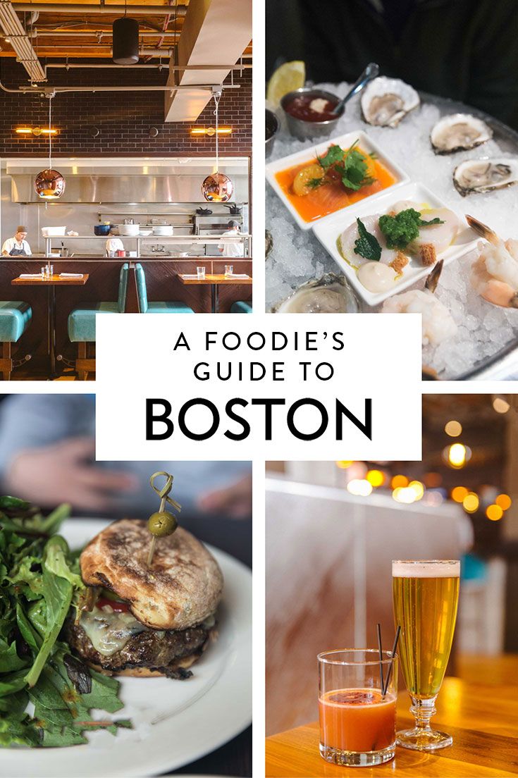 the boston foodie's guide is featured in this collage with different images