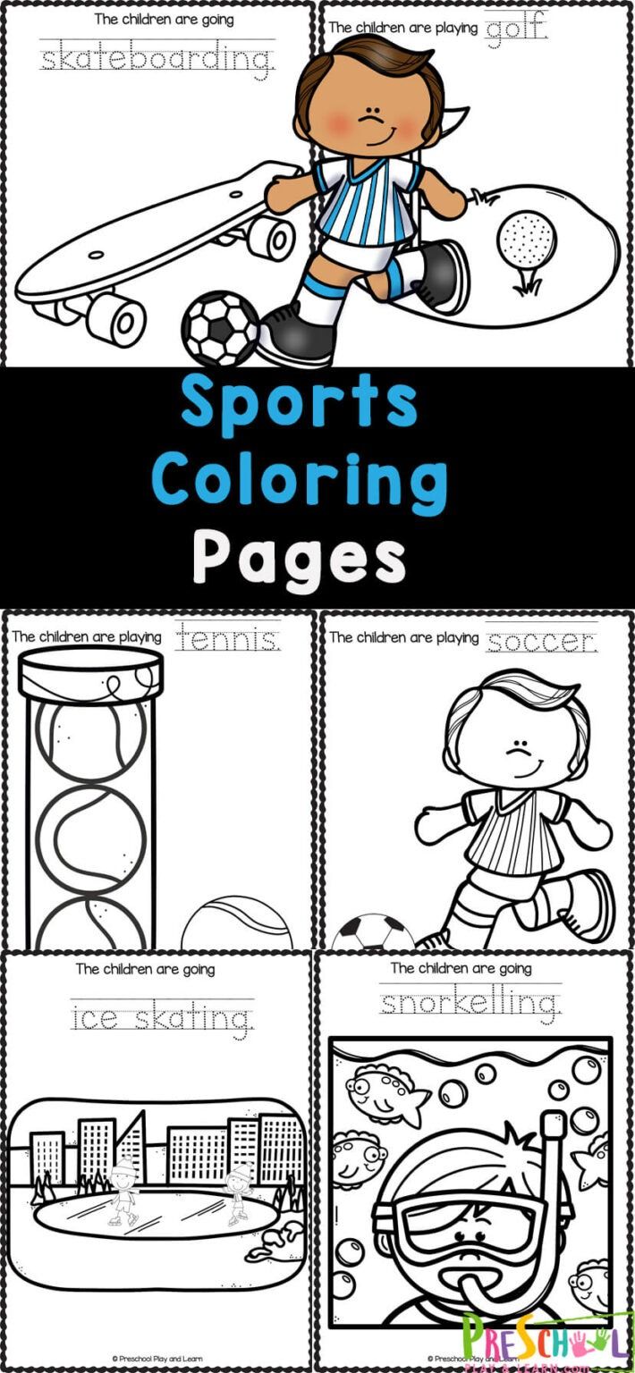 If you have a child who loves sports, these super cute sport coloring ...