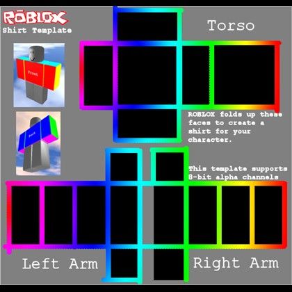 Cartoony Rainbow Shirt Roblox Template | Hot Sex Picture