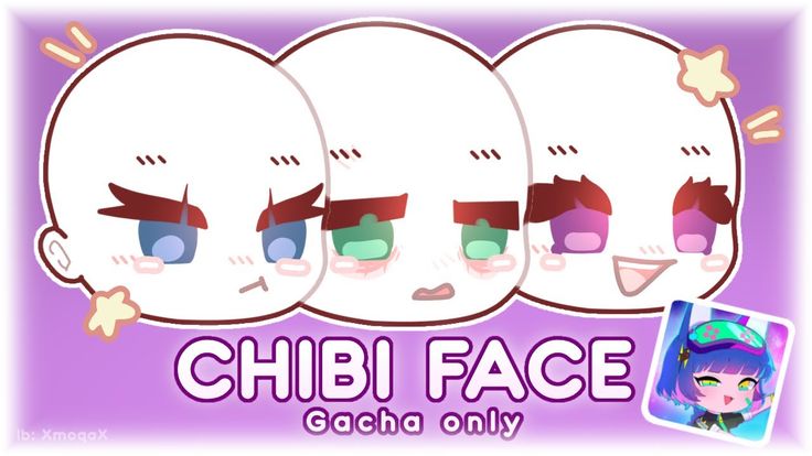 How to make Chibi faces in Gacha II (NO EDITING PROGRAM 😱) II | Chibi ...