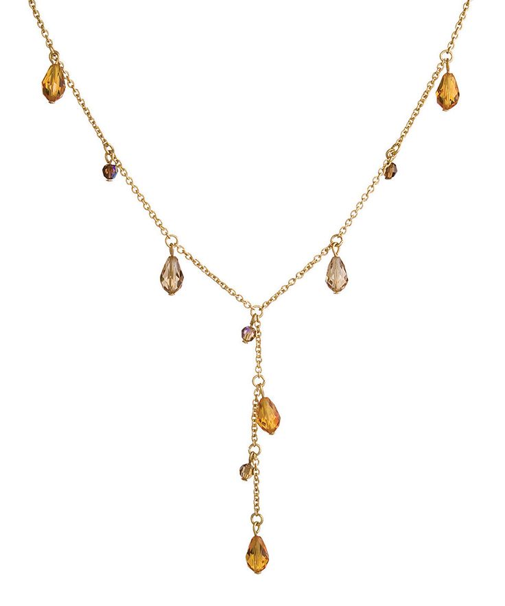 Another great find on #zulily! Amber Swarovski® Crystal & Gold Elegance Necklace by Annaleece #zulilyfinds Closet Fashion, Crystal Drop, Drop Necklace, Pretty Things, Swarovski Crystal, Swarovski Crystals, Amber, Gold Necklace, Bangles