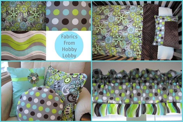 the collage shows different patterns and fabrics for pillows, pillow cases, and bedding