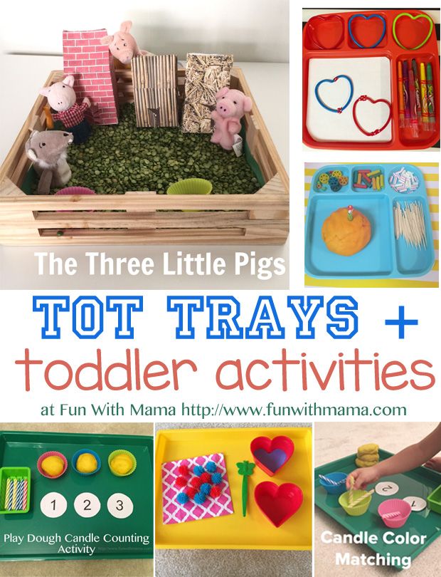 the three little pigs tot trays and toddler activities