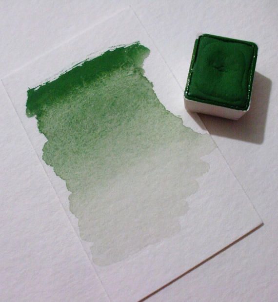 Chrome Green Handmade Watercolor Paint Art Supply Artist - Etsy ...