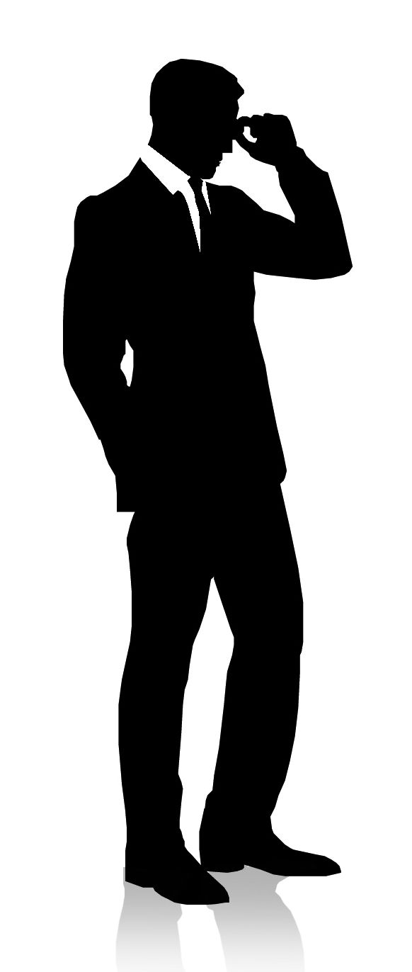 a silhouette of a man in a suit and tie drinking from a cup while standing