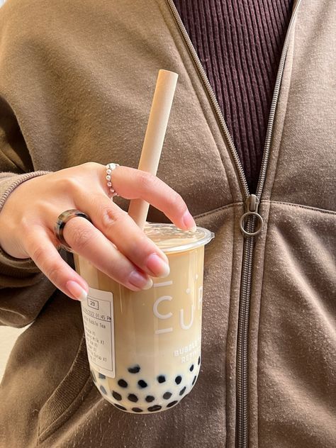 aesthetic brown | Bubble tea, Tea japan, Boba tea