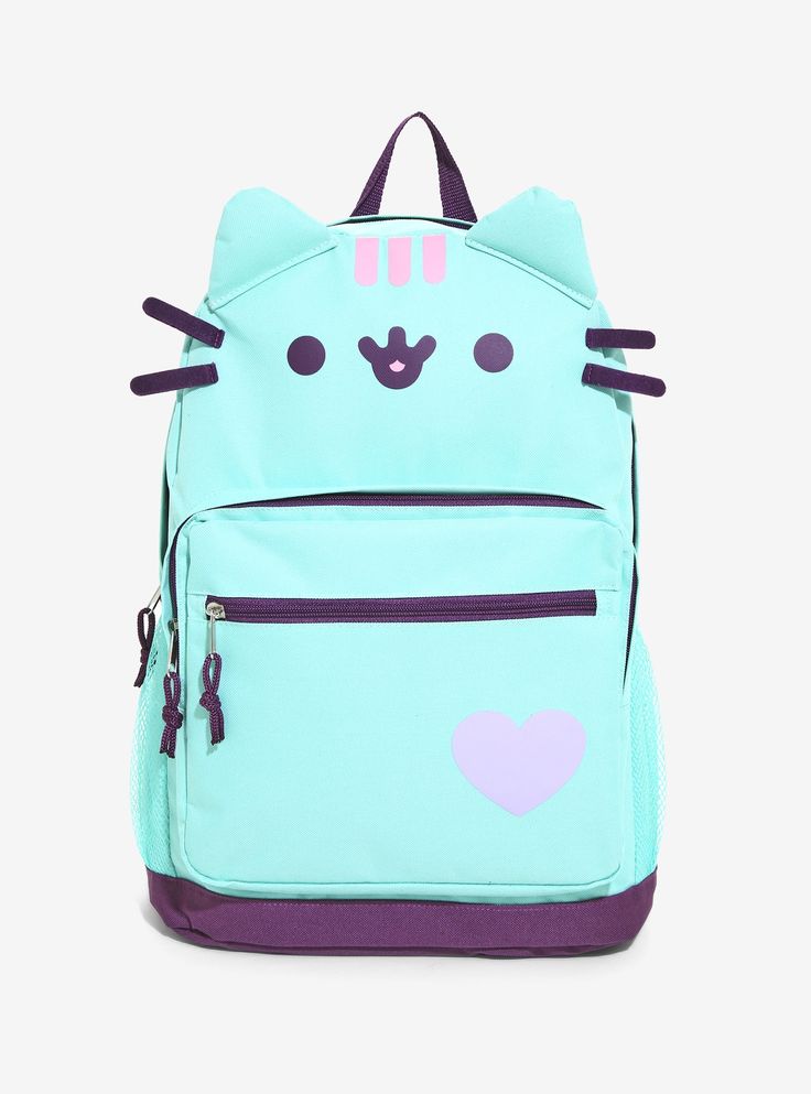 Pusheen Mint Face Backpack Pusheen Backpack, Pusheen Merchandise, Cute Backpacks For School, Galaxy Backpack, School Guide, Pusheen Plush, Marvel Backpack, Pusheen Cute, Pusheen Cat