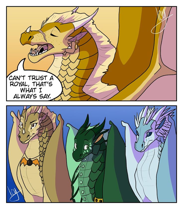 the comic strip shows two different types of dragon