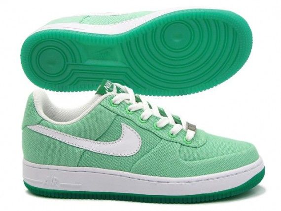 Nike WMNS Air Force 1 Canvas - Tourmaline - SneakerNews.com Green Air Force, Air Force One, Force One, Air Force Ones, Nike Cortez Sneaker, Nike Air Force Sneaker, Air Force 1, Mint Green, Air Force