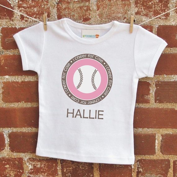 baseball girly personalized tshirt or by MyPersonalizedTshirt, $18.00 Personalized T Shirts, Baseball, T Shirts For Women, Adult Outfits, Tops & Tees, Top Outfits, Trending Outfits, Women's Top, T Shirt