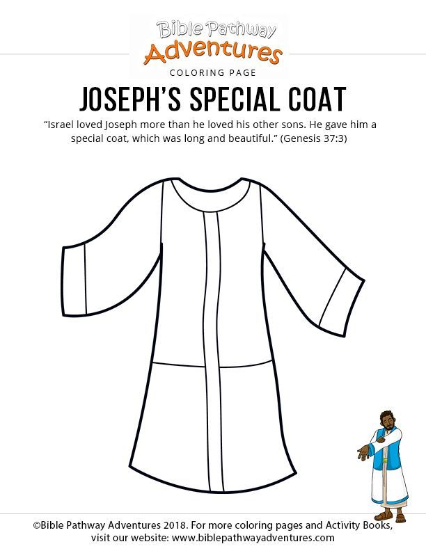 Joseph And The Coat Of Many Colors Coloring Page