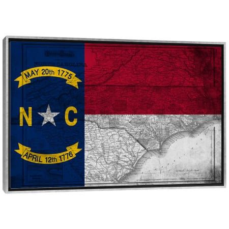 North Carolina (Vintage Map) | Vintage map, Graphic art print, Map canvas