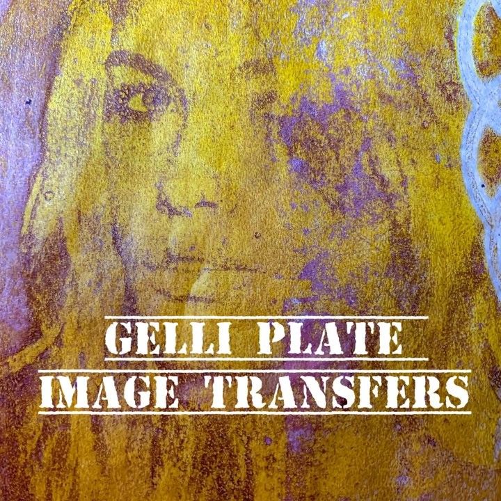 a woman's face with the words geli plate image transferrs on it