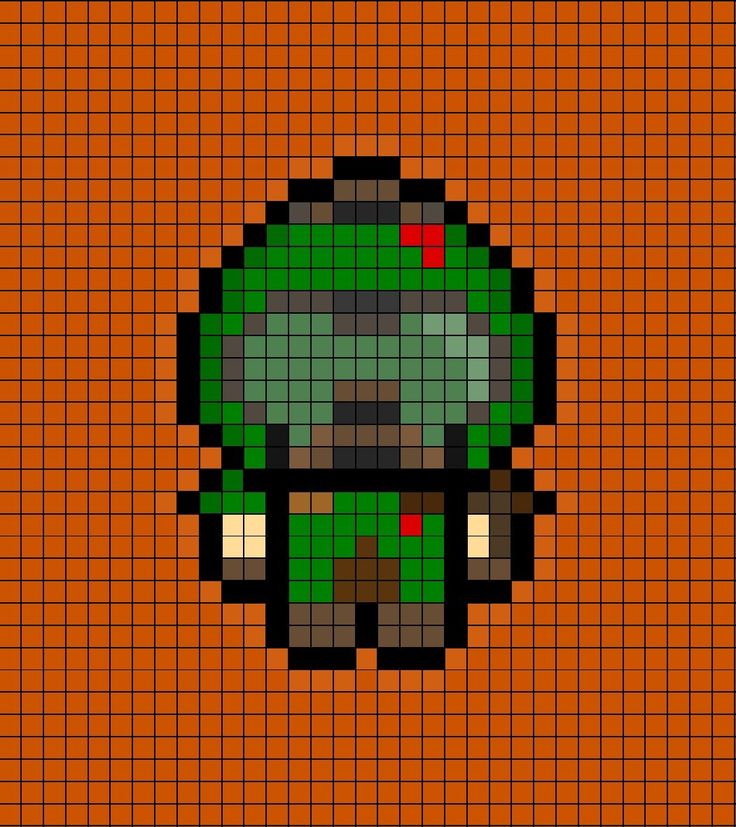 Doom Slayer Pixel Art | Pixel art pattern, Pixel art, Pixel art games