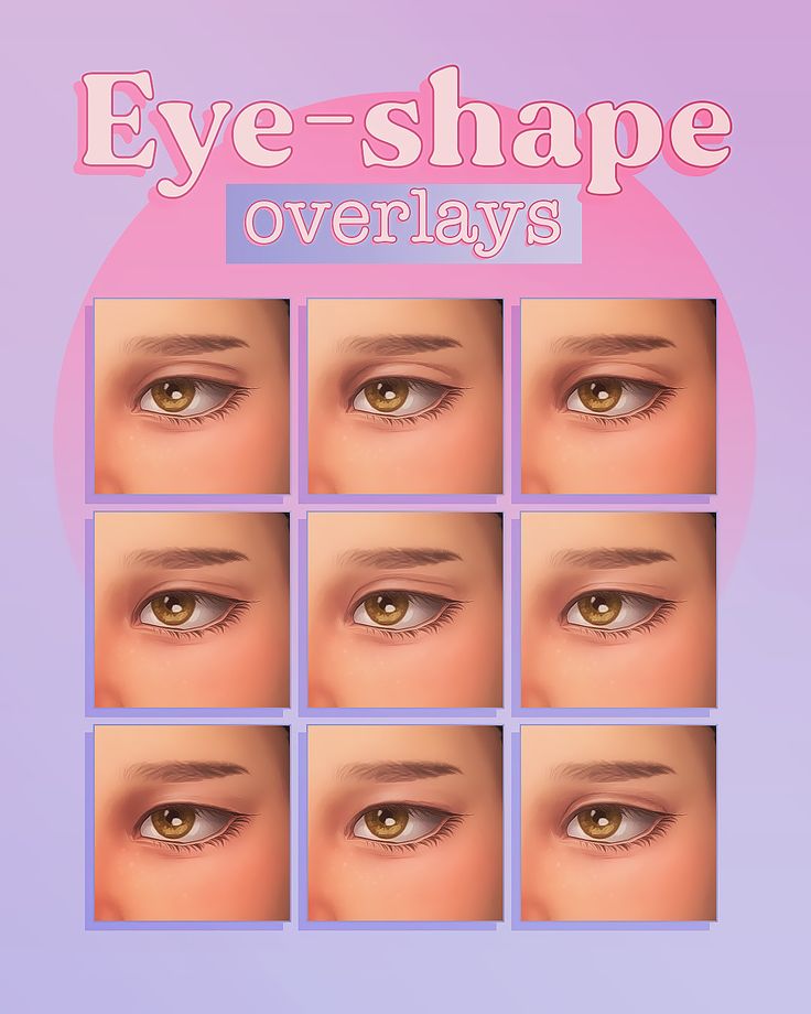 Eye-shape overlays | Sims 4 cc eyes, The sims 4 skin, Sims 4 body mods