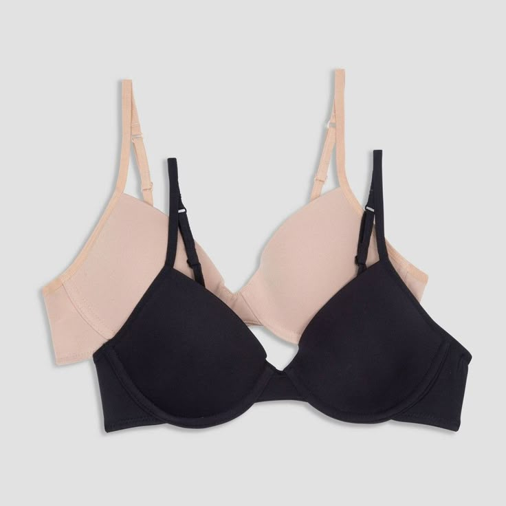 Give your little ones unbeatable comfort with the Hanes Girls' 2pk Underwire Bra in Beige/Black. These awesome bras provide underwired support, along with molded cups that fit snugly and invisibly under any outfit. Both practical and comfy, they’ll feel so secure and worry-free when wearing these. Plus, the machine-washable design makes care a breeze. Get little ones ready to experience exceptional comfort and total confidence with these Hanes girls' underwire bras. College Needs, Underwire Bras, Wishlist 2024, Mha Dr, Sport Bras, Cute Bras, Christmas Clothes, Never Have I Ever, Closet Essentials