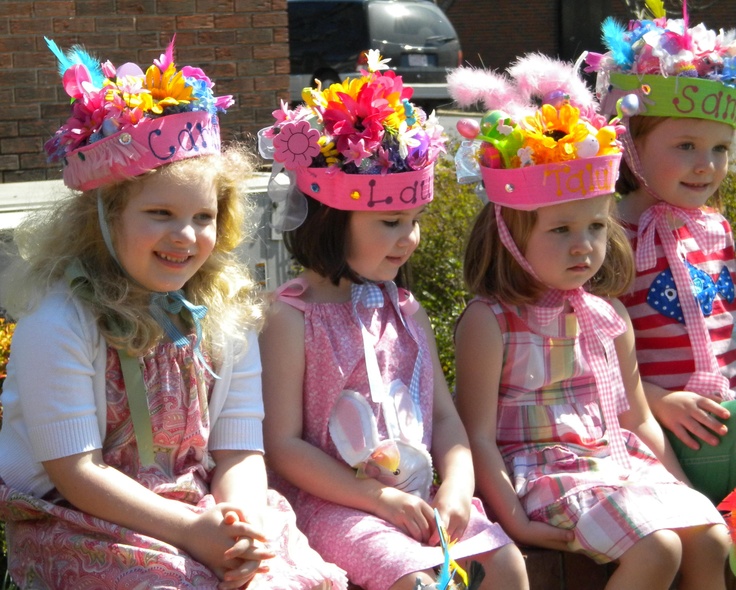 Precious little girls in their Easter bonnets Easter Hat Parade, Parade Outfit, Easter Bonnets, Dog Parade, Easter Hat, Easter Hats, Easter Bonnet, Easter Parade, About Easter