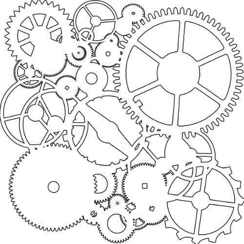 a drawing of gears and wheels on a white background with the words, i am not sure