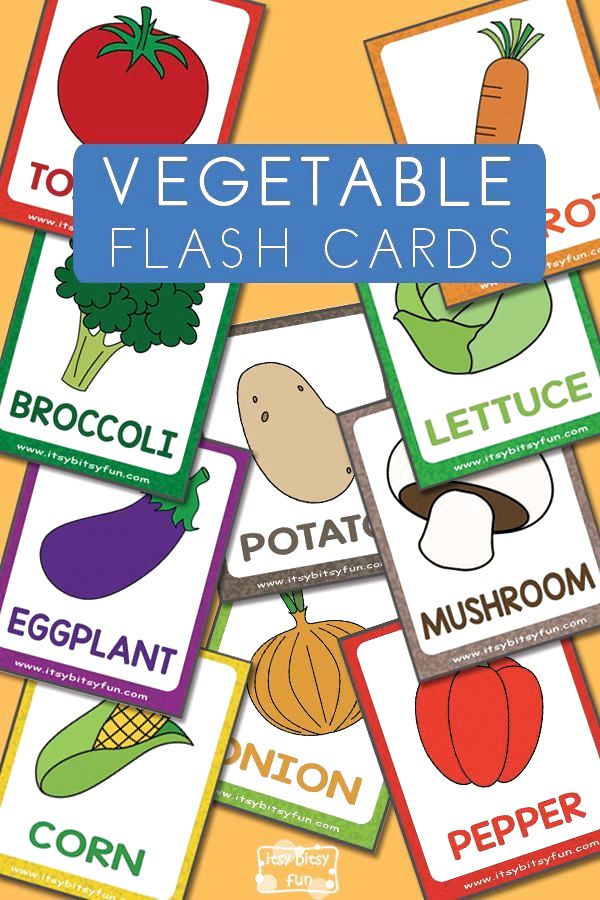 vegetables flash cards with the words vegetable and lettuce