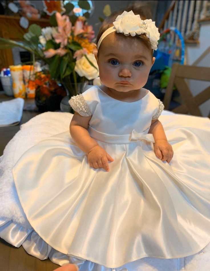 White Christening Dress, Christening Outfit Girl, White Baptism Dress, Christening Dress Baby Girl, Girls Baptism Dress, Baby Baptism Dress, Baptism Dress Baby Girl