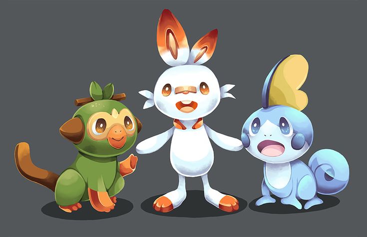 Pokemon - Grookey, Scorbunny, Sobble by Hodremlin on DeviantArt ...