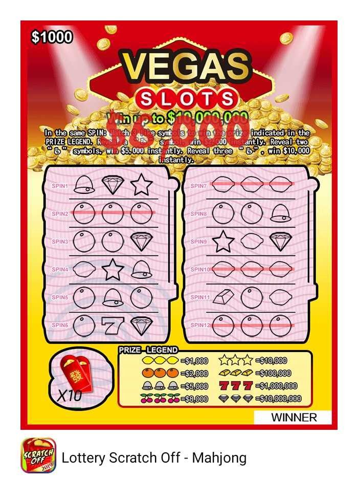 the vegas slot machine is shown with numbers and symbols for each winning prize, which includes $