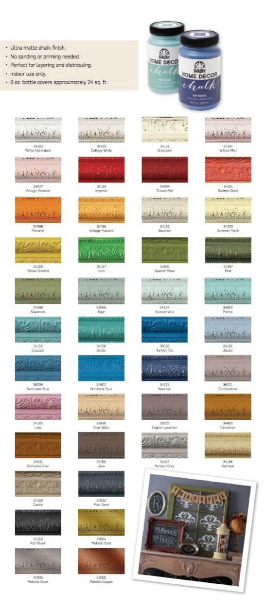 Folkart Paint Color Chart