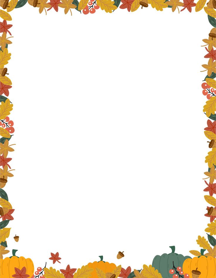 10 Best Free Printable Thanksgiving Borders PDF for Free at Printablee ...