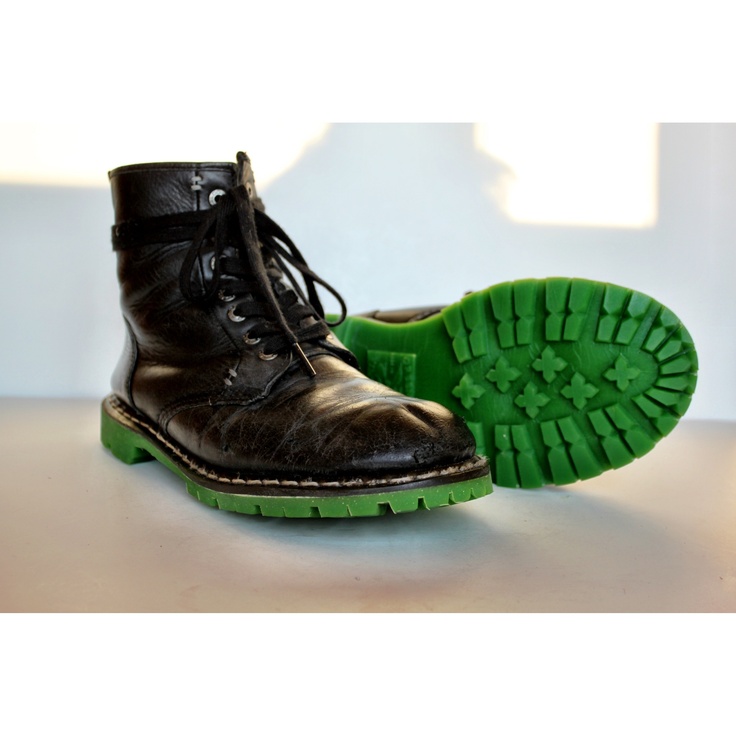 Aldo boots resoled with green commando colored soles from Greenwich Vintage. Resole your loafers, wingtip shoes and boots now through www.greenwichvintage.us/shop/custom-footwear/resole-your-wingtips-boots-chukkas-colored-soles and customize what's in your closet. Wingtip Boots, Aldo Boots, Wingtip Shoes, Shoes And Boots, Kinds Of Clothes, Handmade Shoes, Shoes Fashion, Winter Boot, Combat Boots