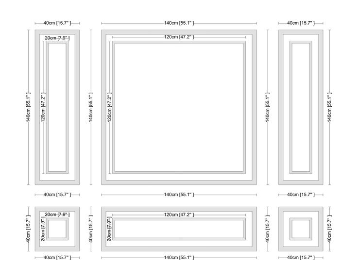 the size and width of an area rug with measurements for each square, rectangle or rectangle