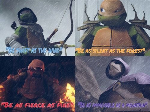 the four main characters in teenage mutant