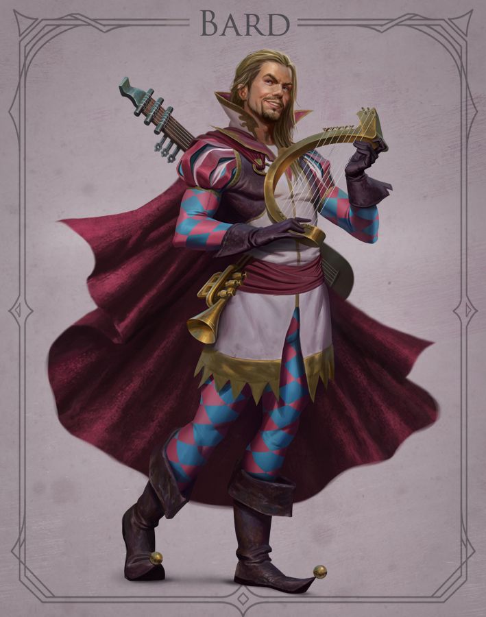 Bard (Male) - Stock Art Heroic Fantasy, Dungeons And Dragons Characters, D&d Dungeons And Dragons, Stock Art, Fantasy Warrior, Arte Fantasy, Dungeon Master, Fantasy Rpg, Paint Painting