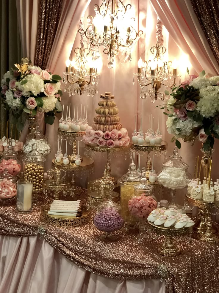 Royal Candy Table | Quinceanera pink, Quince decorations, Sweet 15 ...