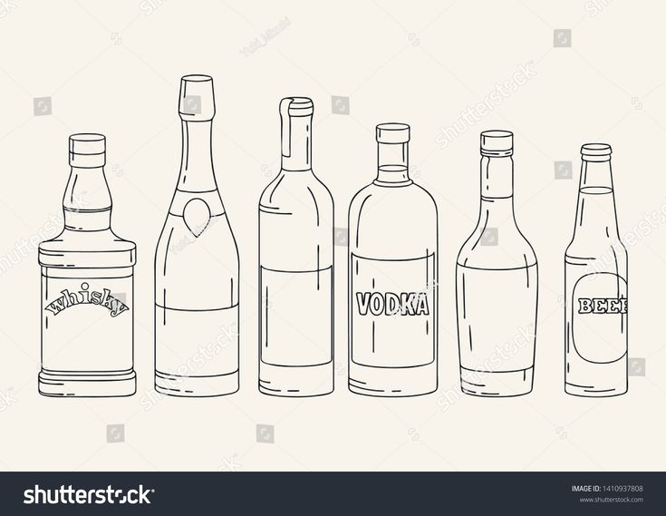 line drawing of different types of liquor bottles stock photo edit now for what to draw with wine bottles