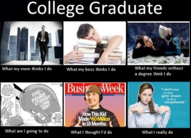 the college graduate poster has pictures of students and their teachers on it, including an image of