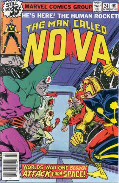 an old comic book cover for the man called nova