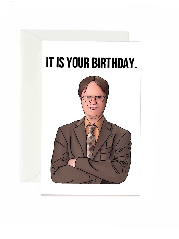 Dwight Schrute The Office Birthday Card | Etsy in 2021 | Office ...