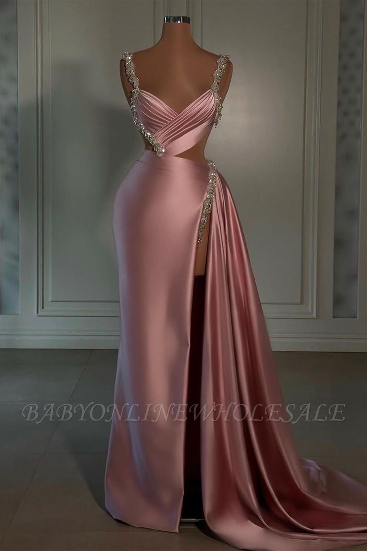 Babyonlinewholesale propose Robe de bal en satin rose à bretelles et fente haute avec perles argentées à un prix avantageux de Comme Sur L'image,blanc,ivoire,rose,rose bonbon,rose perle,rose poudré,incarnadin,rouge,fuchsia,bordeaux,chocolat,brun,or,champagne,orange,jaune,jonquille,aubergine,violet,lilas,lavande,bleu ciel,bleu,bleu océan,bleu royal,bleu encre,marine foncé,noir,argent,bleu foncé,vert jade,vert trèfle,vert herbe,vert menthe,  à   eux. Superbe mais abordable sans manches robe de cérémonie. Prom Dresses Long Pink, Stunning Prom Dresses, Pink Prom Dress, Sweetheart Prom Dress, Prom Dresses Sleeveless, Pink Prom, Prom Dress Inspiration, Pretty Prom Dresses, فستان سهرة