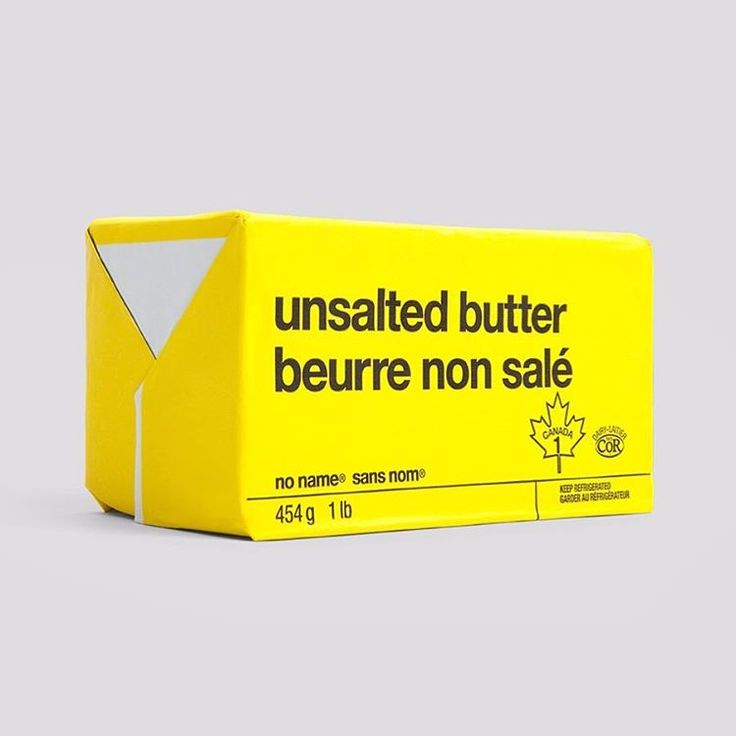 a yellow box that has some sort of butter on it with the words unsalted butter beurre non sale