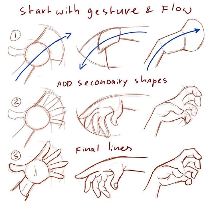 how to draw hands with different angles and directions for each hand ...