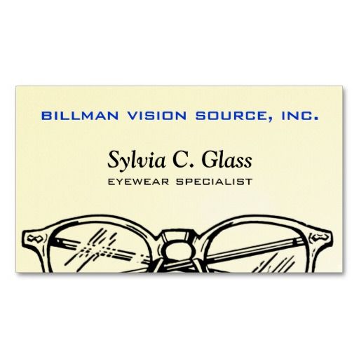 Spectacles Eyewear Optical Vision Business Card Doctor Business Cards, Optical Eyewear, Eye Doctor, Make Design, Business Card Template, Spectacles, Card Template, Business Card, Business Cards