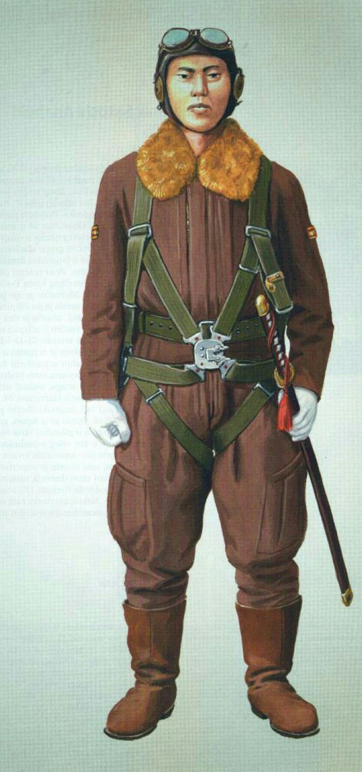 a painting of a man in an air force uniform with goggles and fur collar