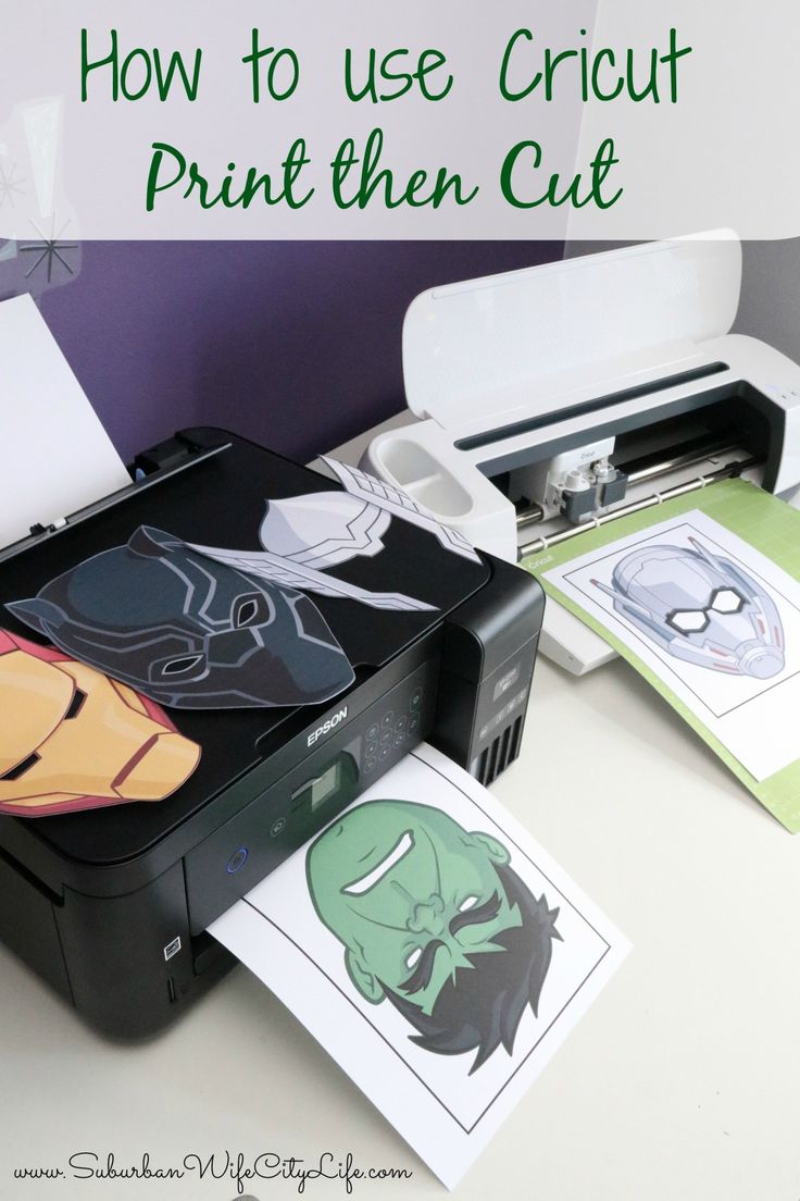 a printer with the words how to use cricut print then cut on it