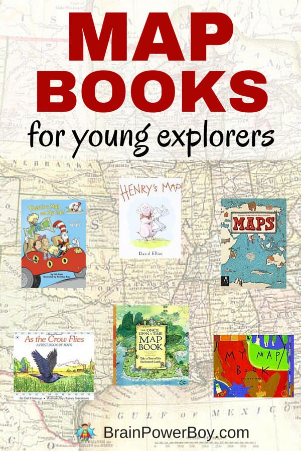 a map with books for young explorer's on it and the words, maps