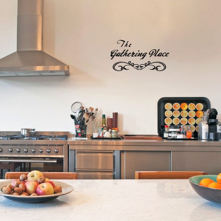 the kitchen is clean and ready to be used for breakfast or desserts on the table