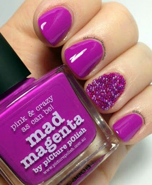 <3 Magenta Nail Polish, Magenta Nails, Gel Toe Nails, Picture Polish, All Things Purple, Cute Nail Art, Nail Color, Mani Pedi, Nail Polish Colors