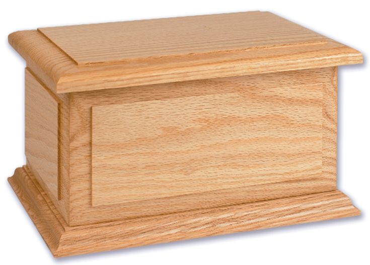 a small wooden box with a lid on it's sides and an opening at the top